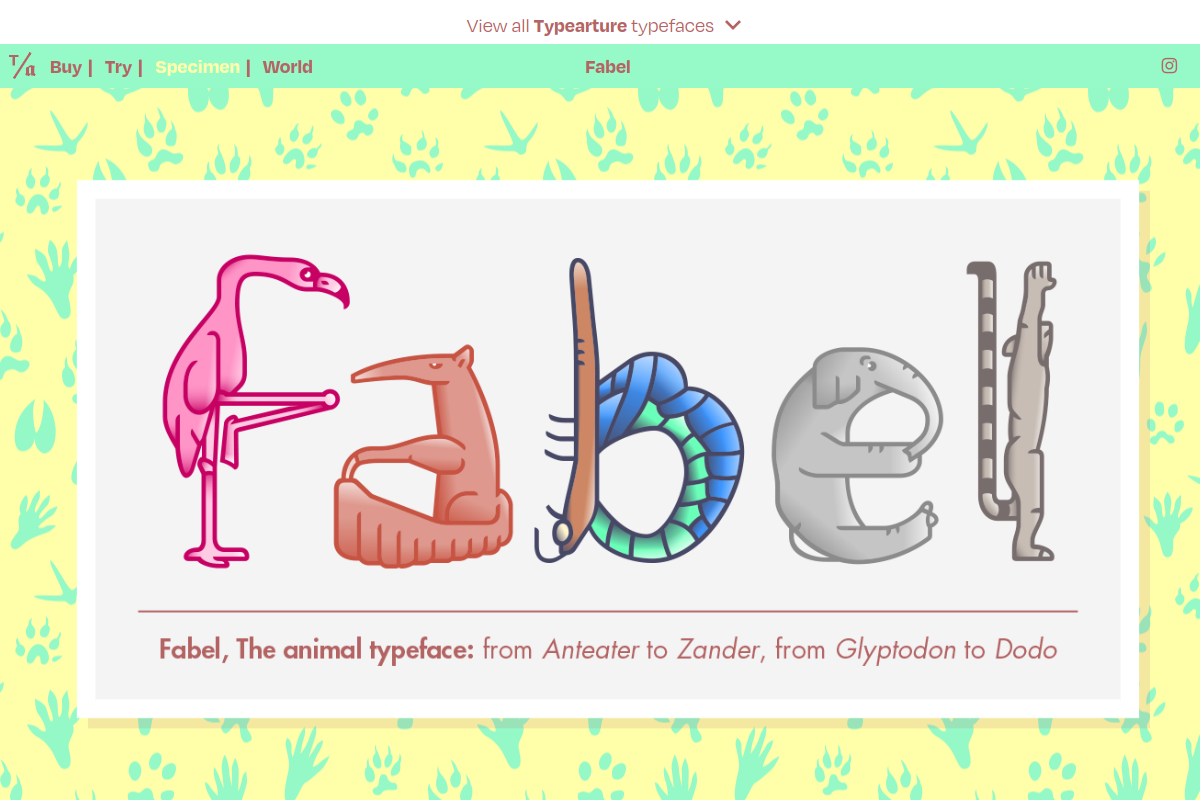 screenshot of Fabel, the animal alphabet
