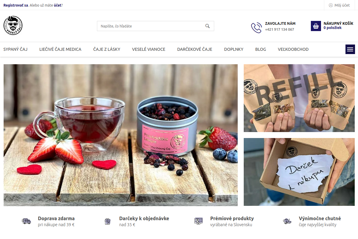 Náhľad e-shopu Veselý čaj