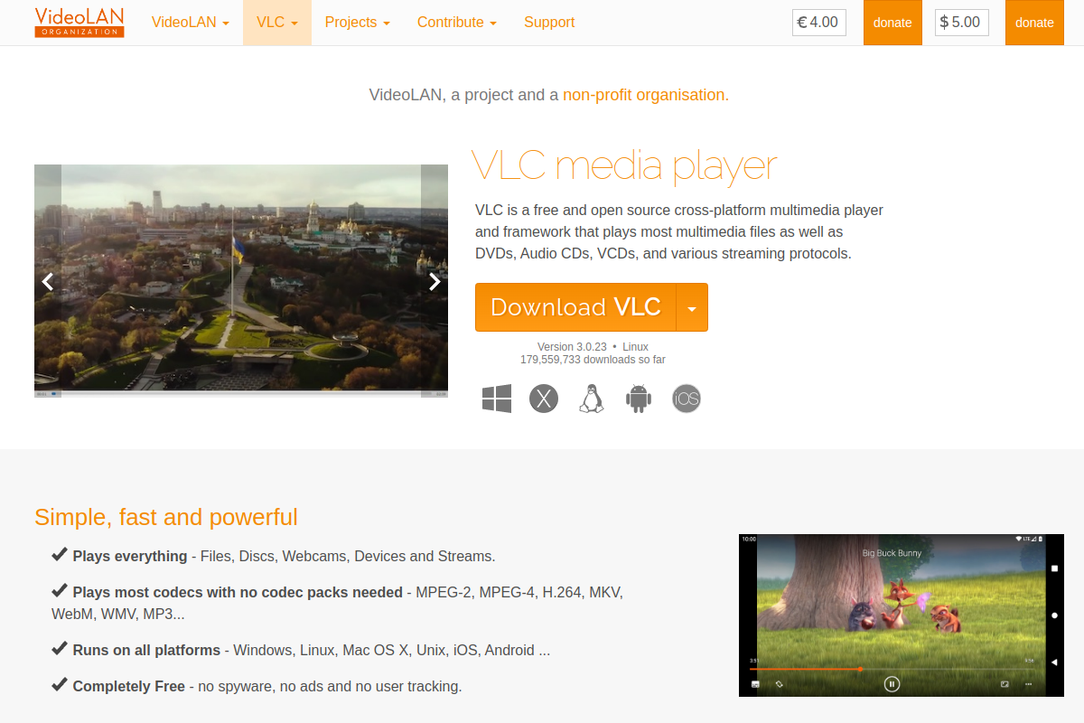 VLC Media Player preview