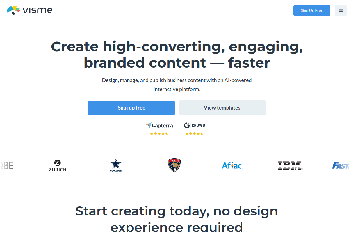 Visme screenshot