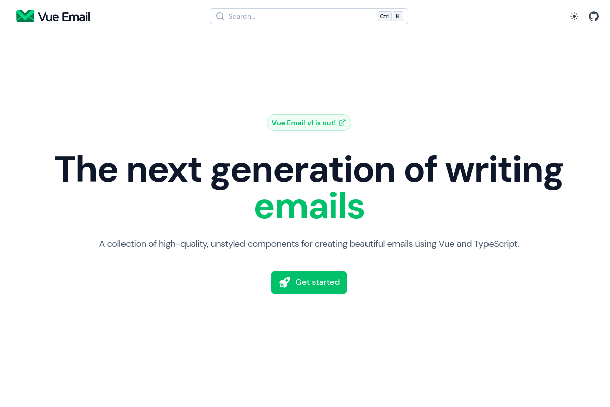 Screenshot of vuemail.net