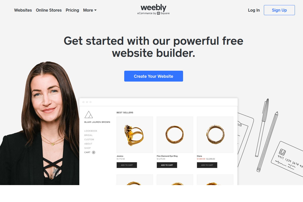 Weebly screenshot