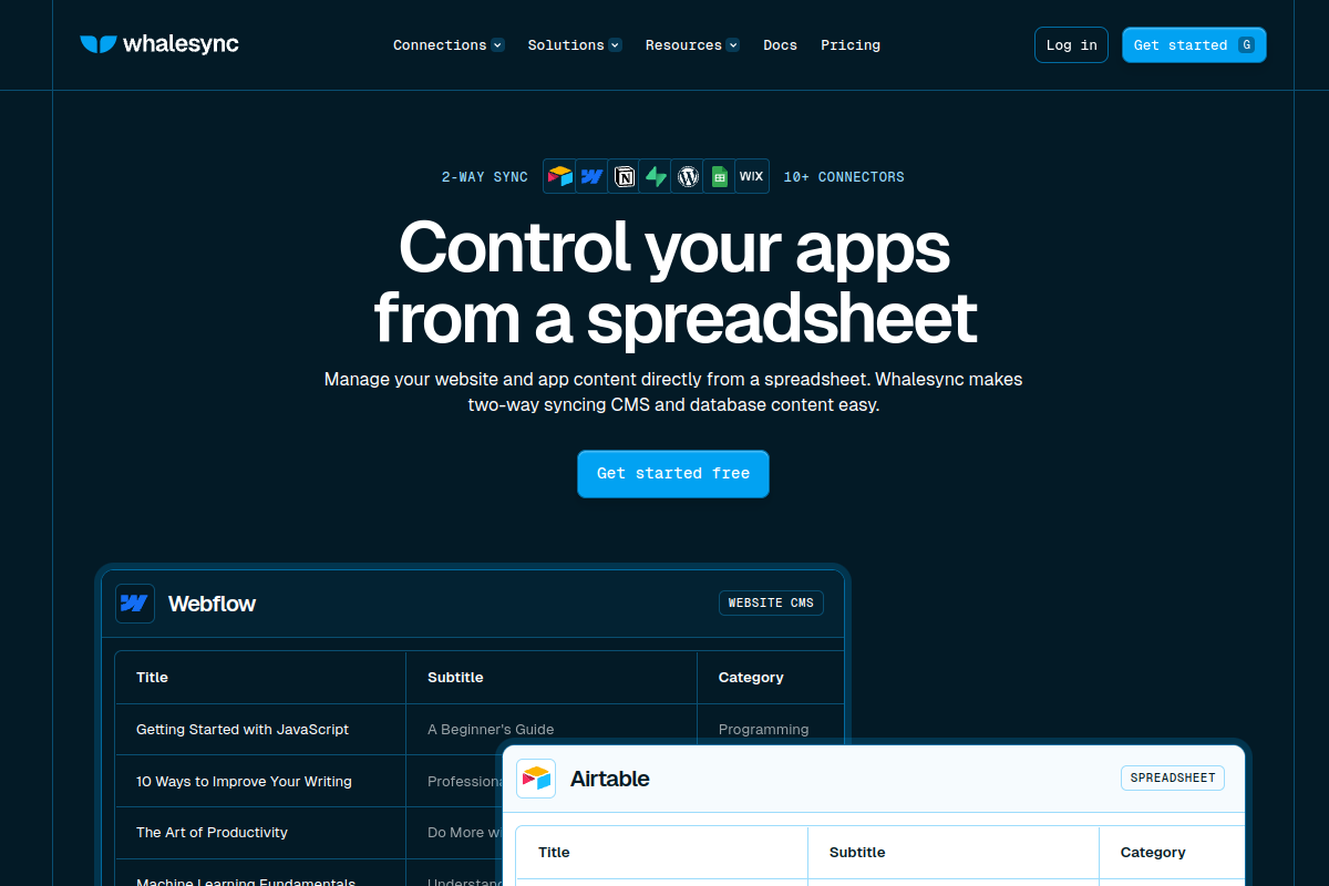 Whalesync screenshot