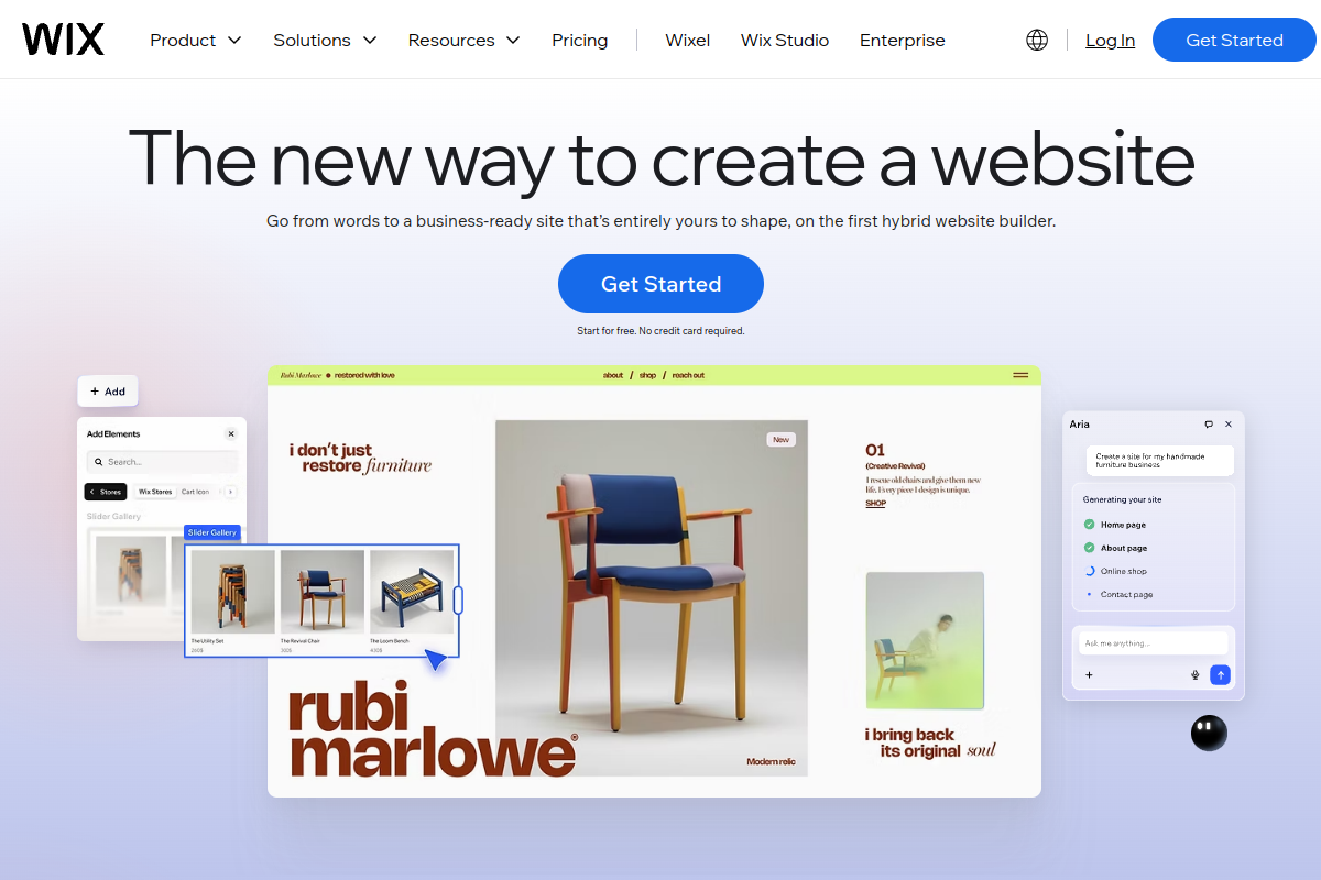 Wix screenshot