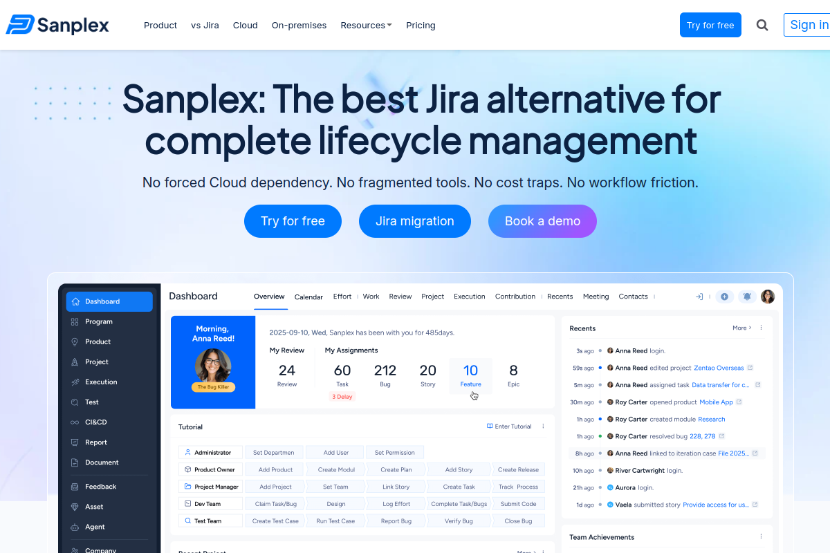 Screenshot of zentao.pm