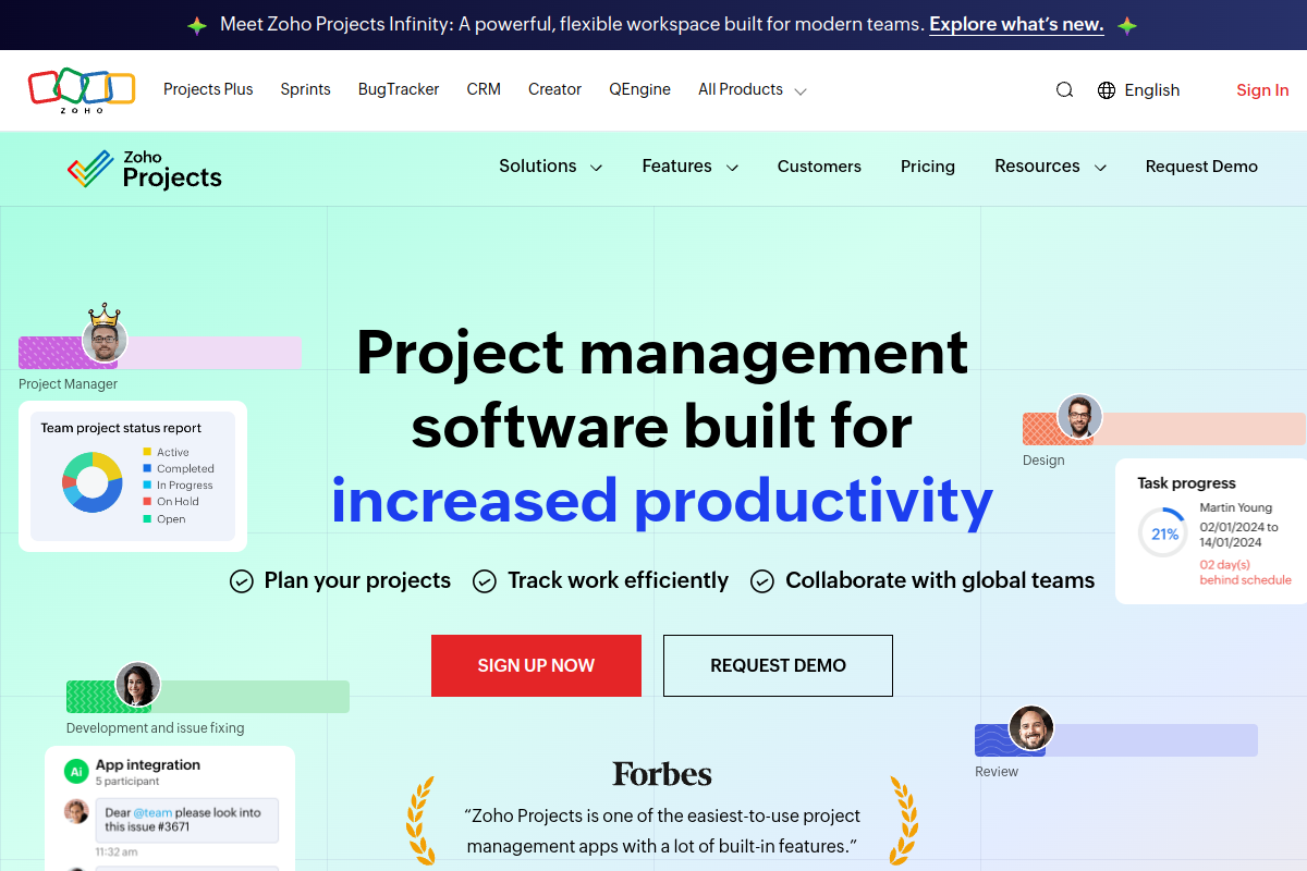Zoho Projects screenshot