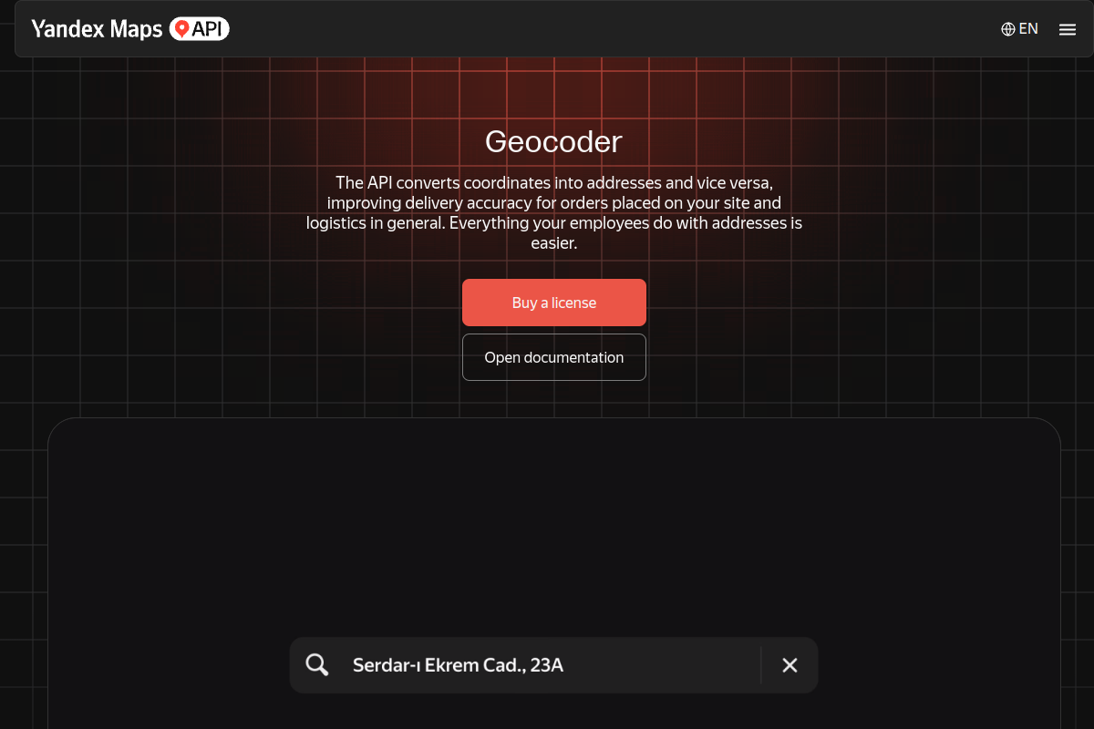 Yandex.Maps Geocoder preview