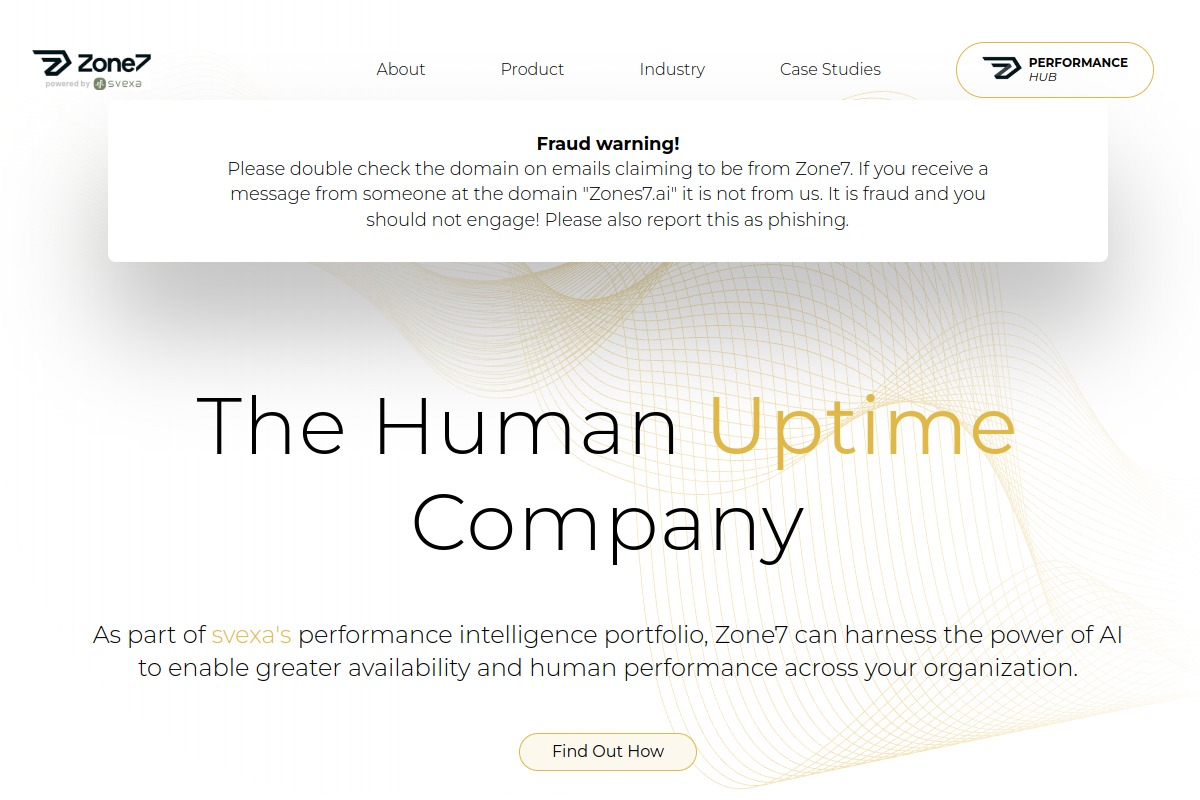 Zone7 website screenshot 1