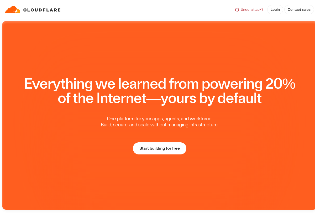 Cloudflare screenshot