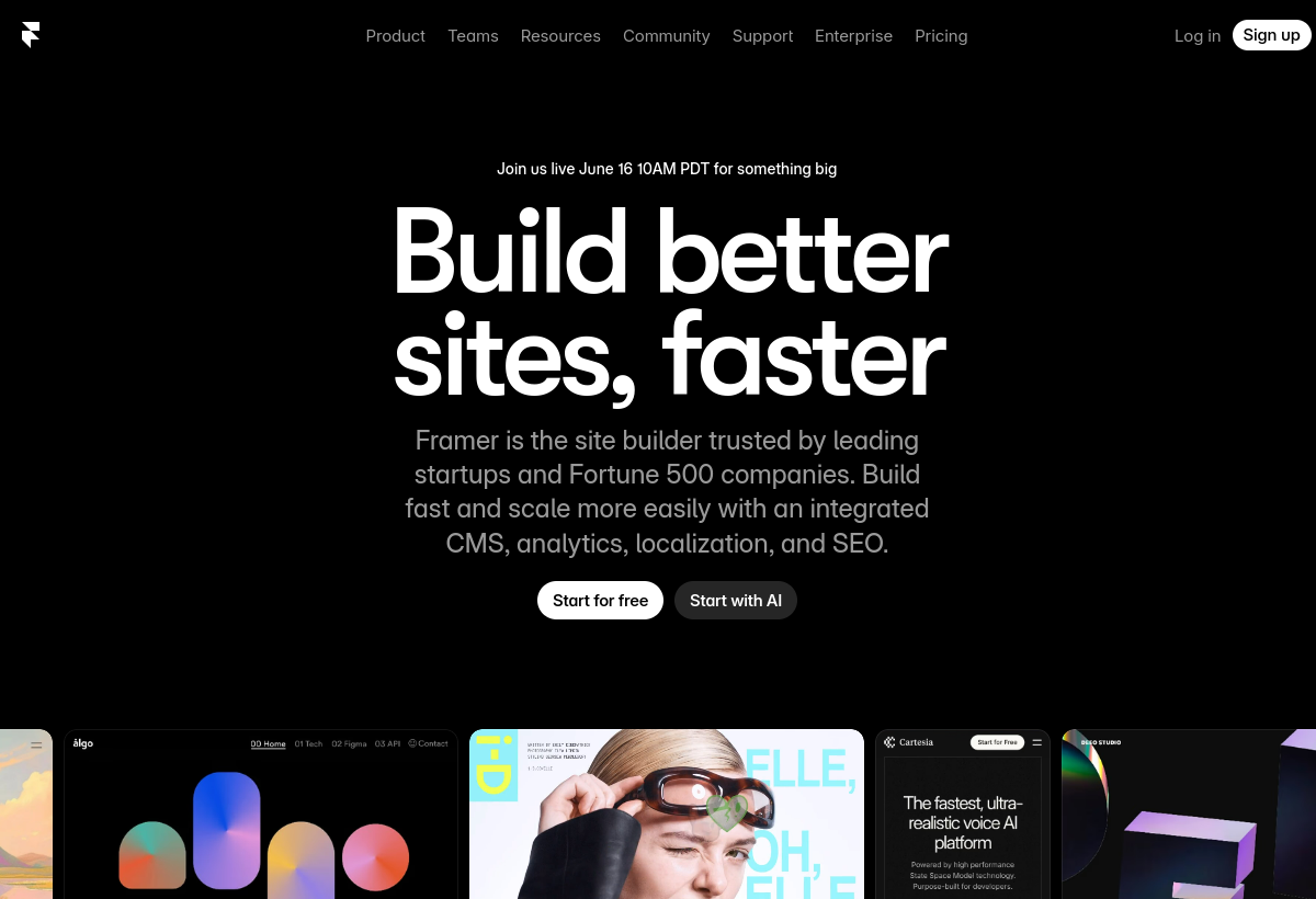 Framer screenshot