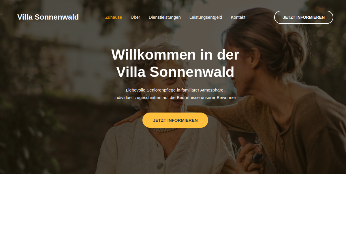 Vorschau der Website Villa Sonnenwald