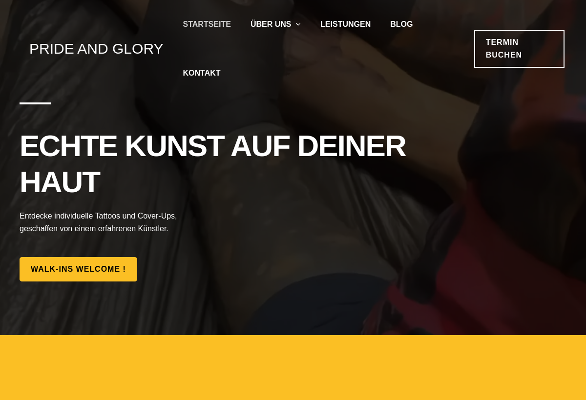 Vorschau der Website Pride & Glory