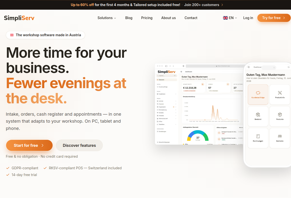 Vorschau der Website SimpliServ