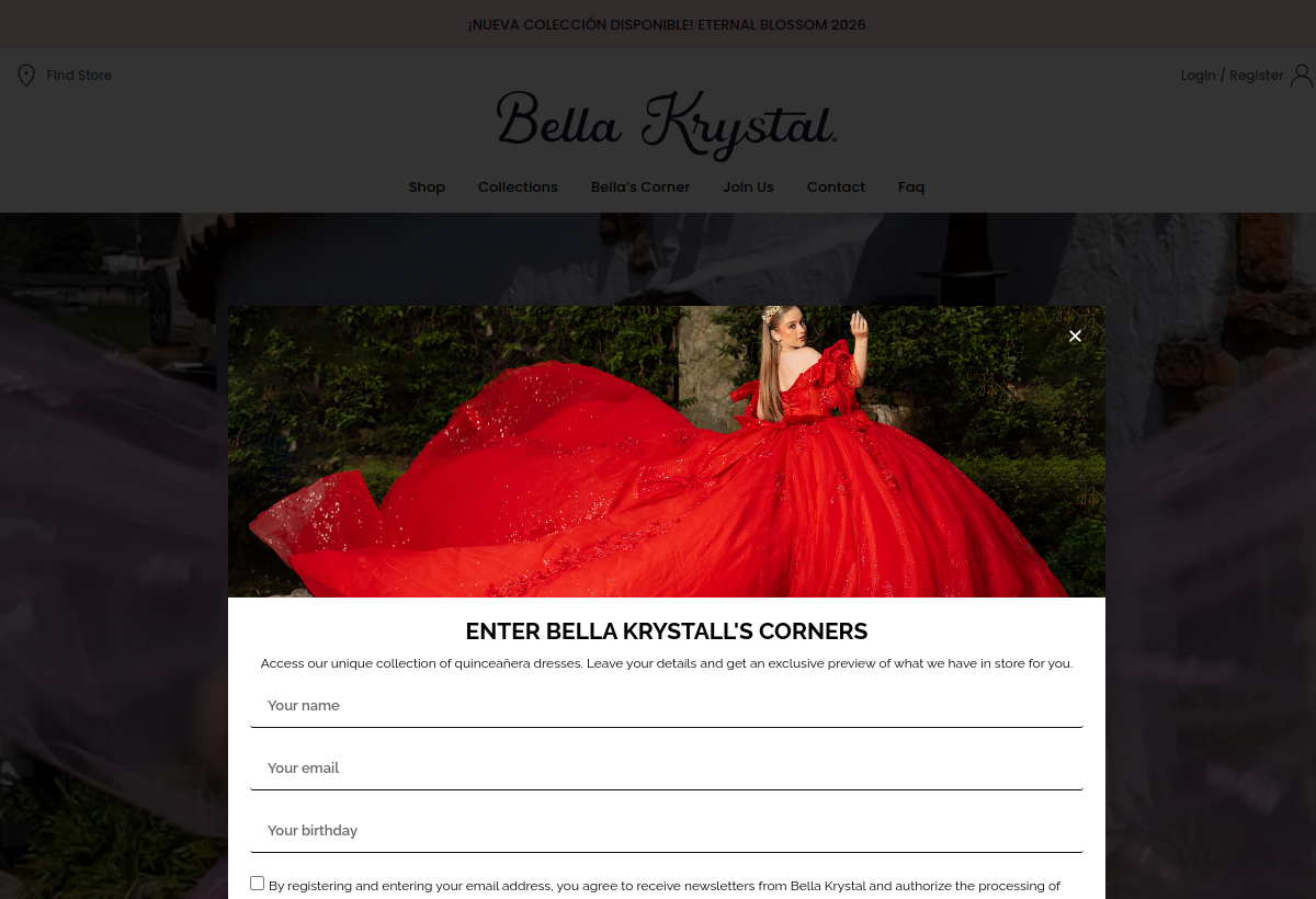 Captura del proyecto Bella Krystal