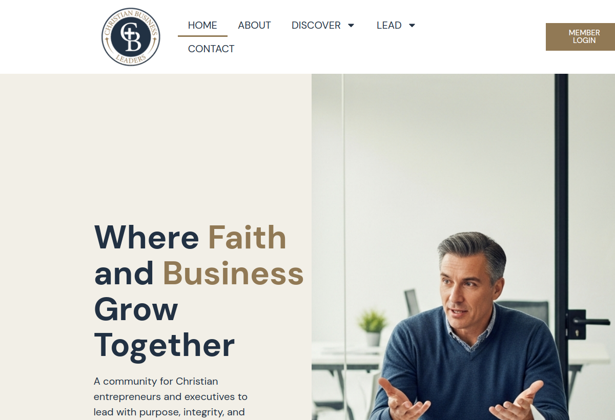 Screenshot of Christian Business Leaders