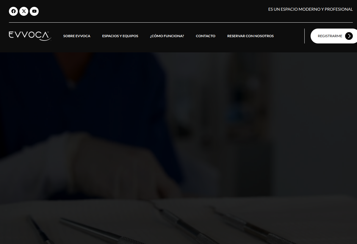 Captura del proyecto Clínica Evvoca