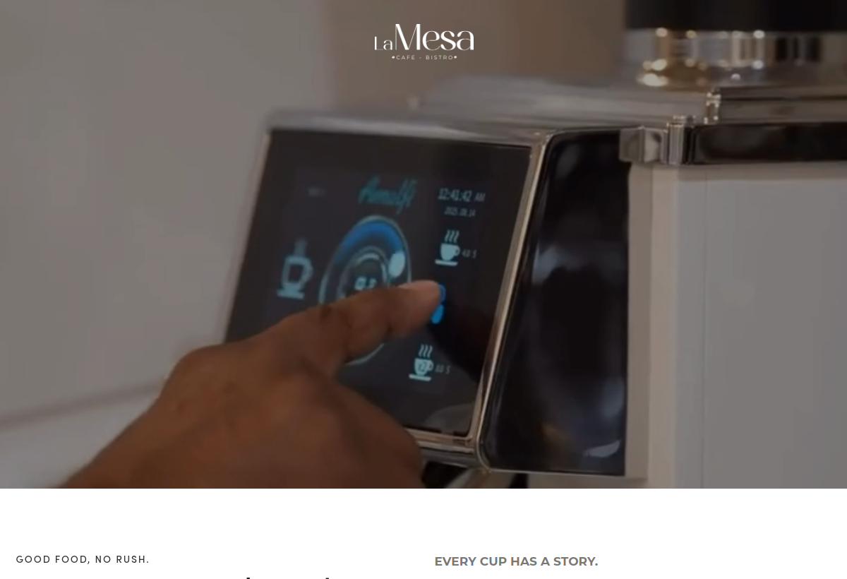 Captura del proyecto La Mesa Café Bistro