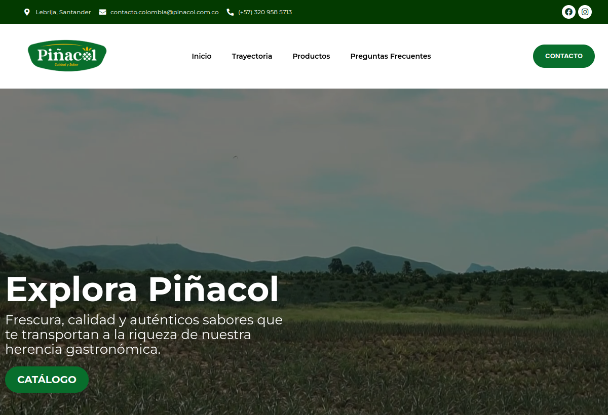 Captura del proyecto Pinacol