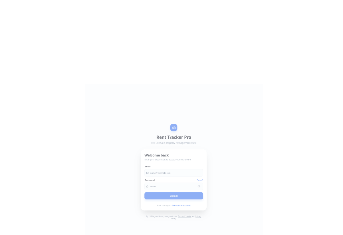 Rent Tracker — live preview