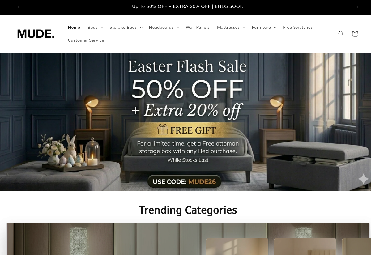 Mude - Shopify store by Hamayoun Babar