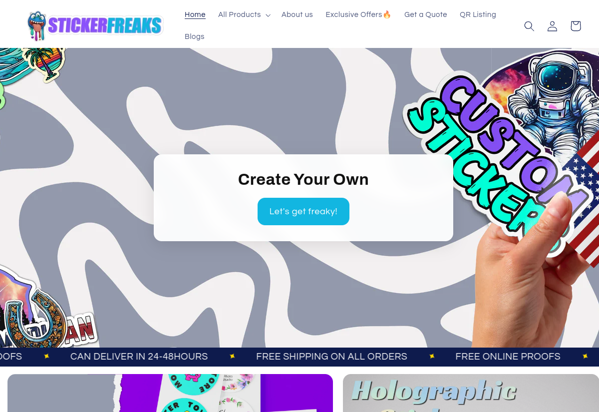Sticker Freaks - Shopify store by Hamayoun Babar
