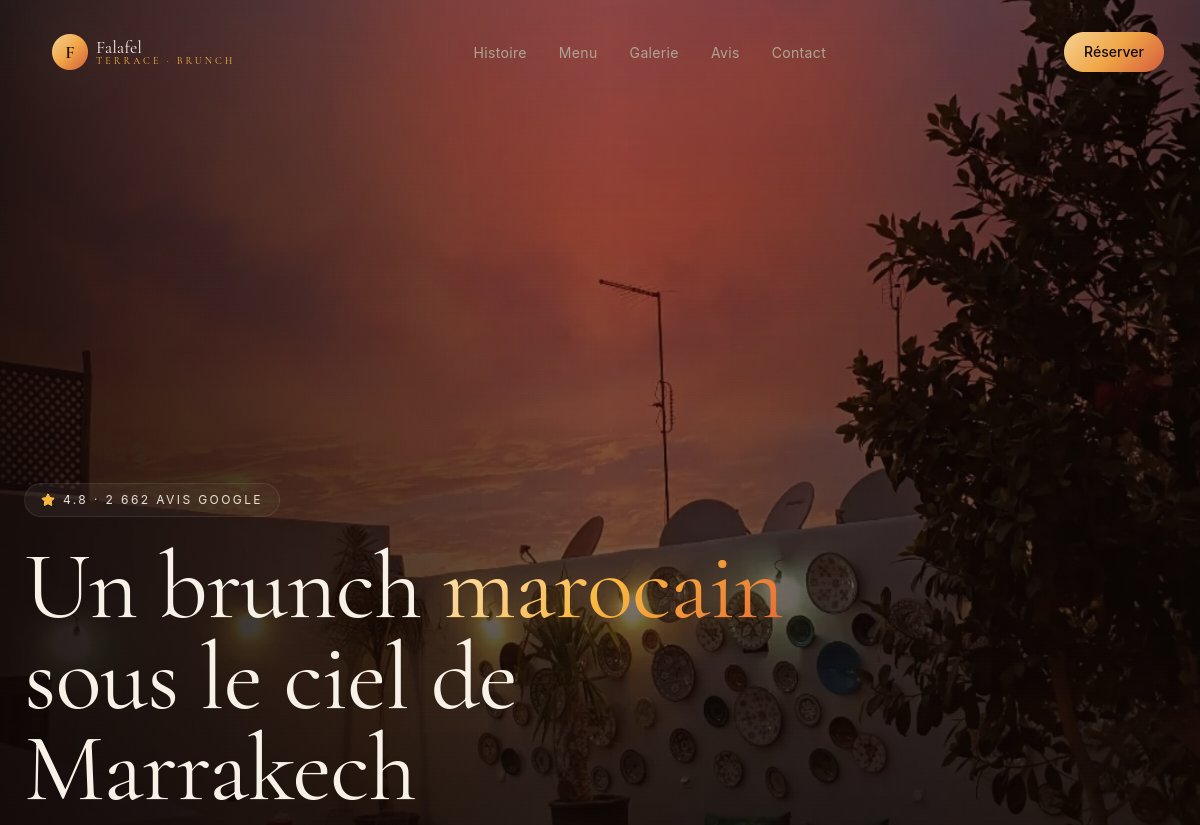 Marrakech Terrace — live website preview