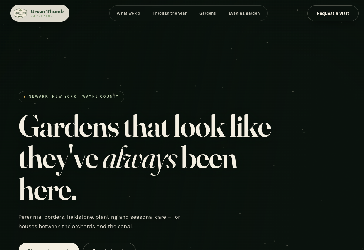 Green Thumb Gardening website