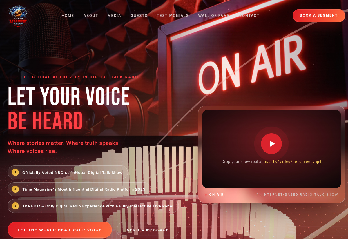 Let Your Voice Be Heard website