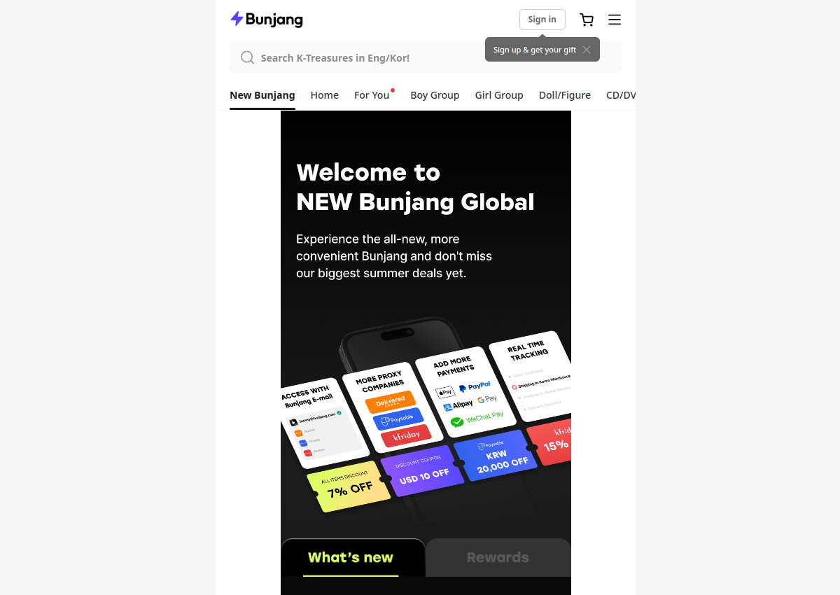 Global Bunjang official international-user notice