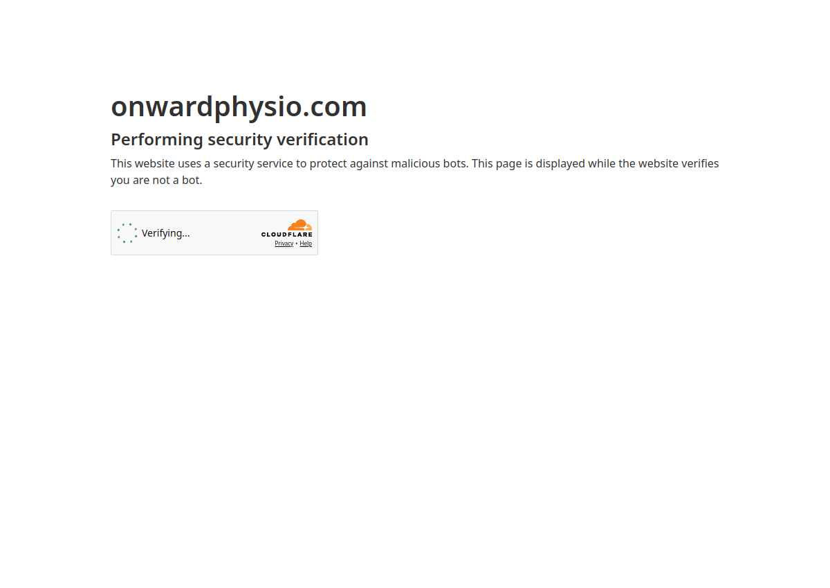 Onward Physical Therapy website preview
