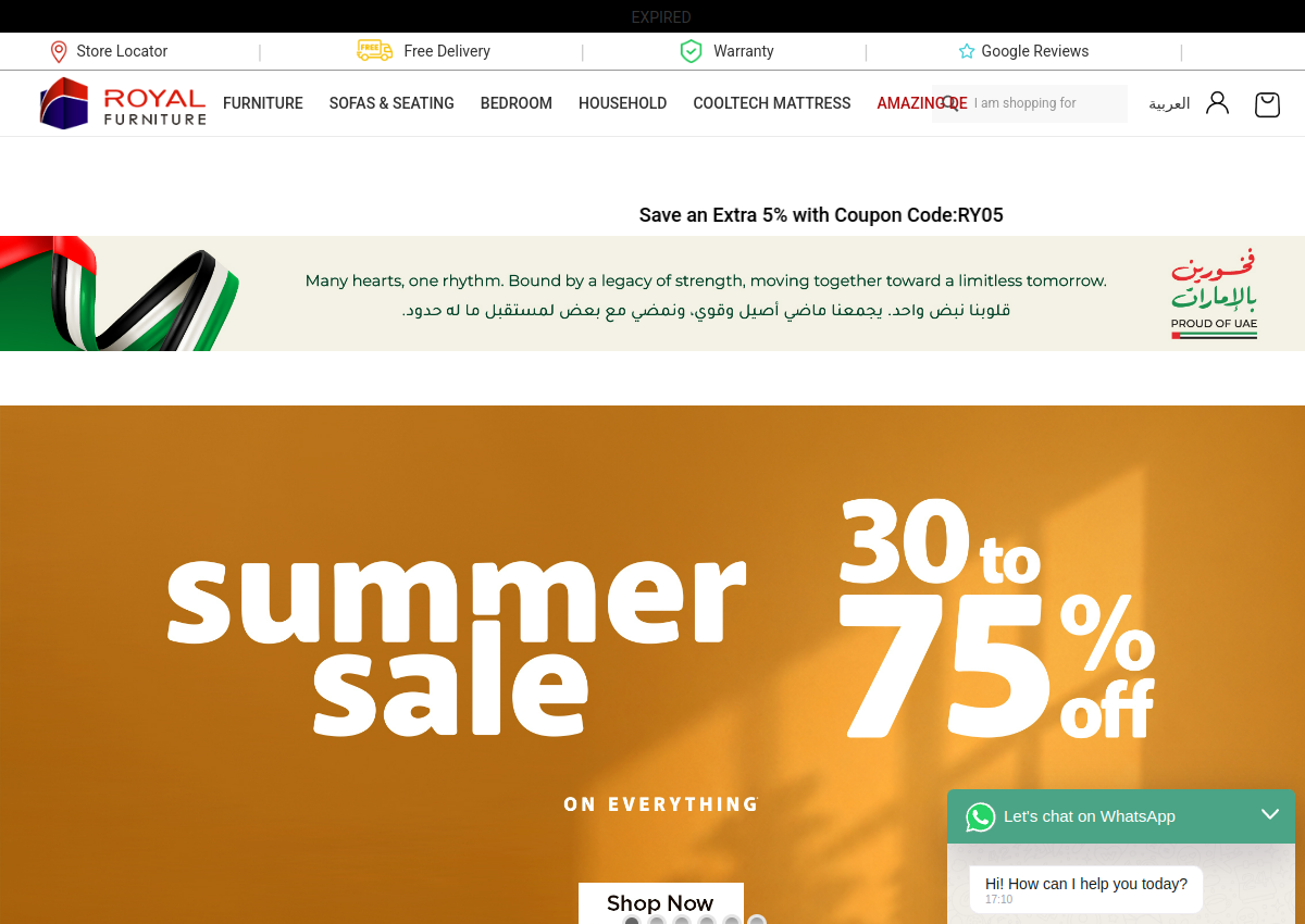 Royal Furniture website preview
