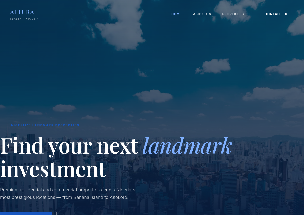 Live website interface preview