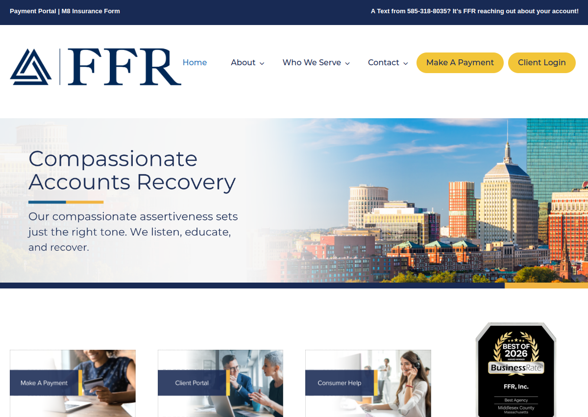 FFR Collects website preview
