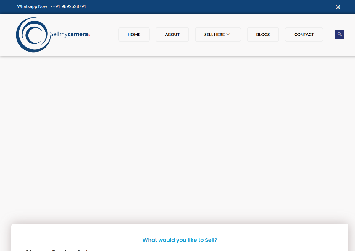 Sell My Camera website preview