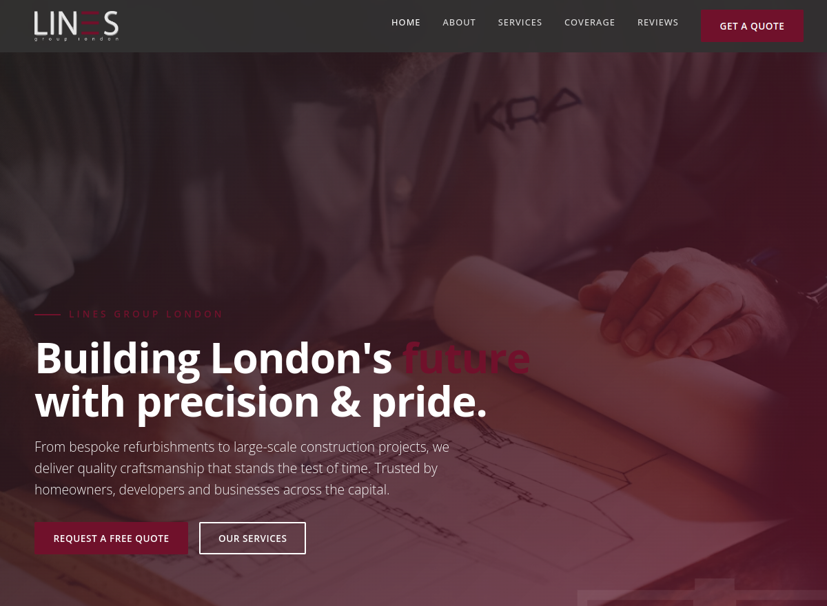 Lines Group London website screenshot