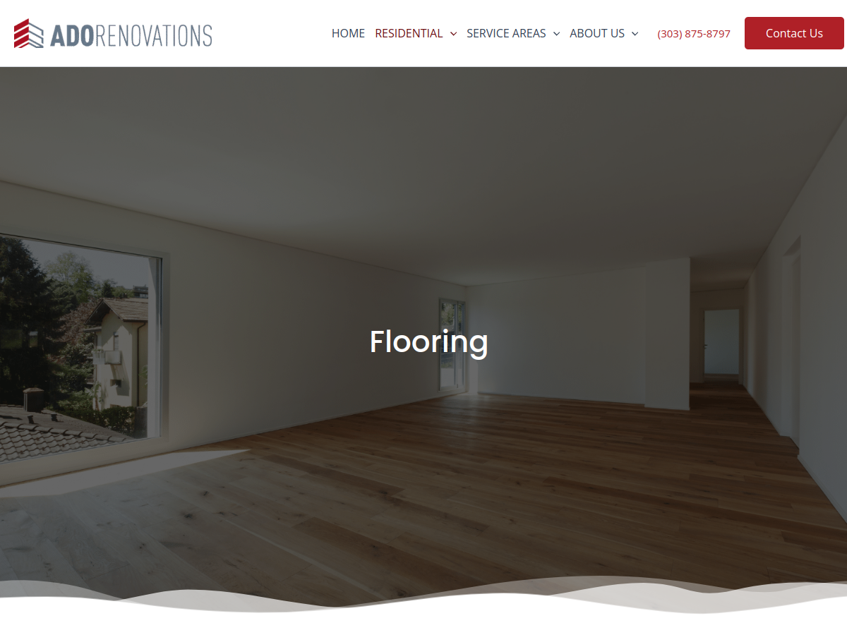 Ado Renovations, LLC website screenshot