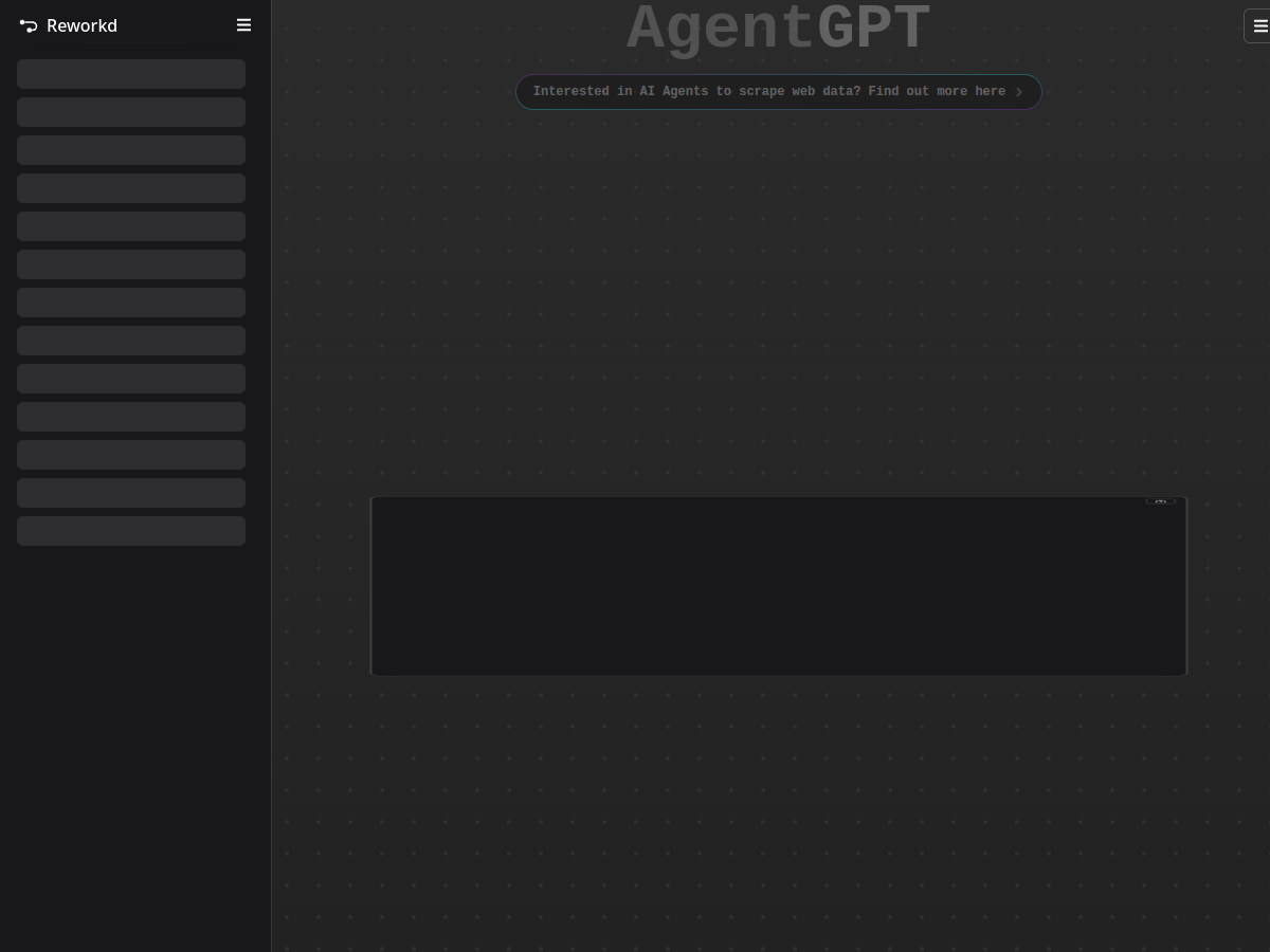 AgentGPT website screenshot