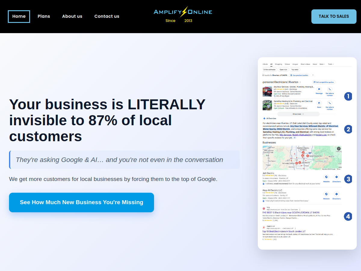 Amplify Online website screenshot