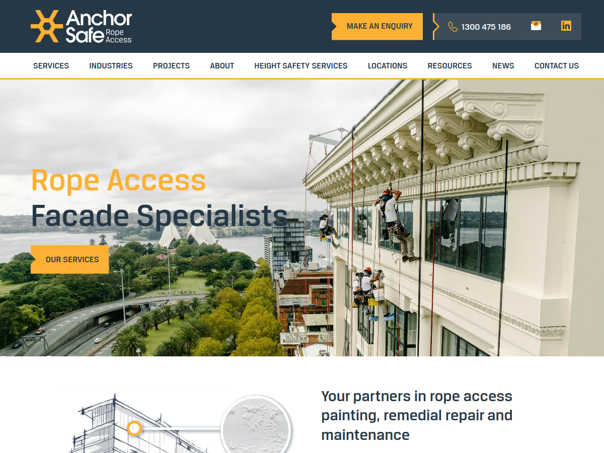 Anchor Safe Rope Access. Live site preview