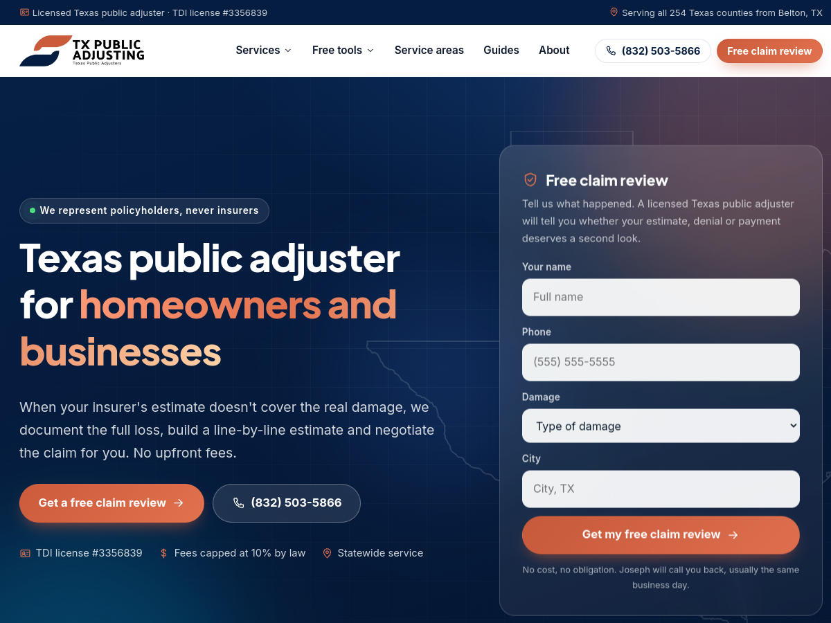 BENATAR ROOFING GROUP website screenshot