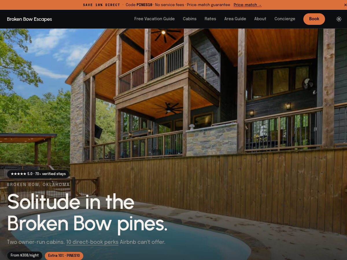 Screenshot of Broken Bow Escapes