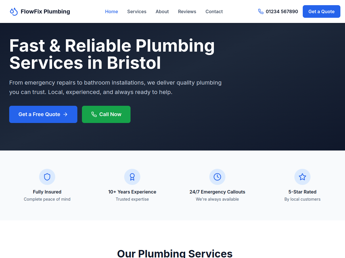 BR Plumbing - Digital marketing project showcase