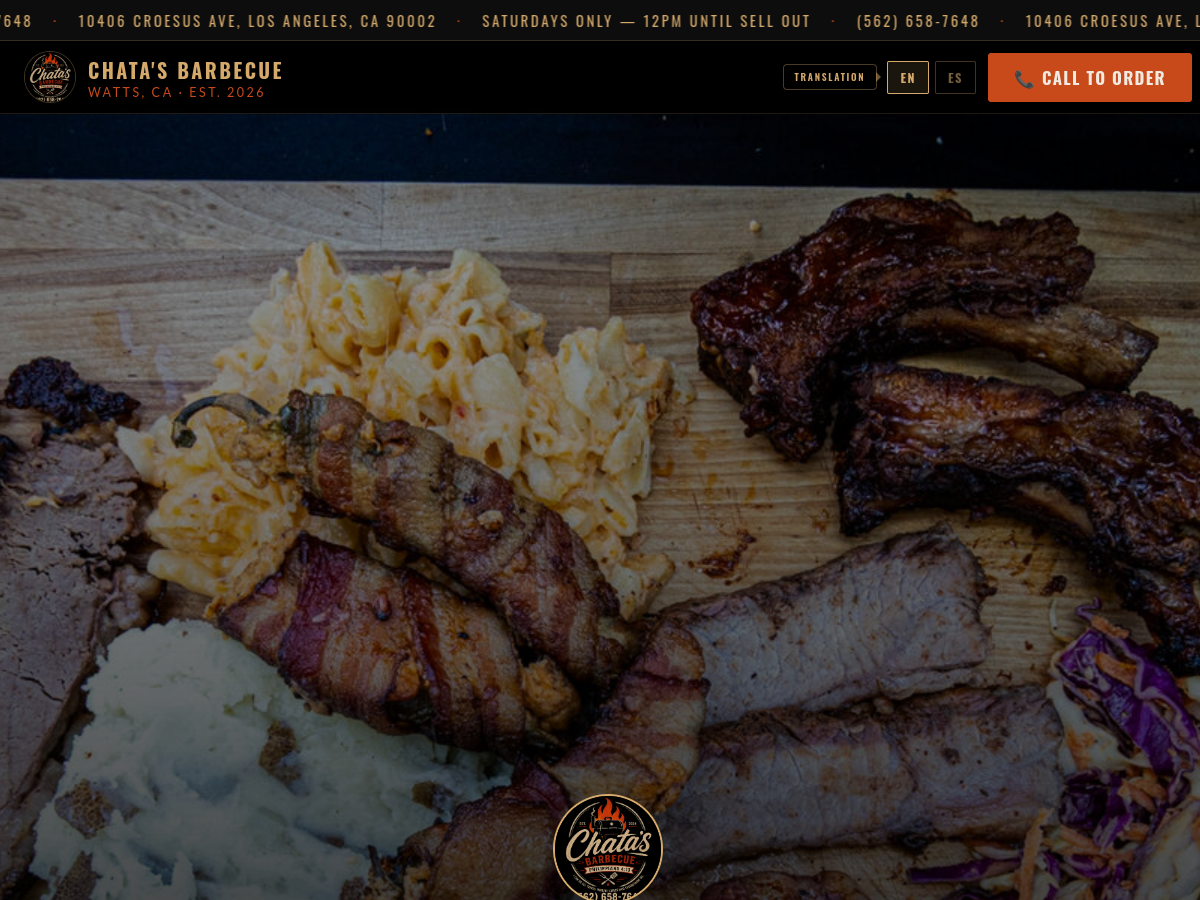 Chata's Barbecue website