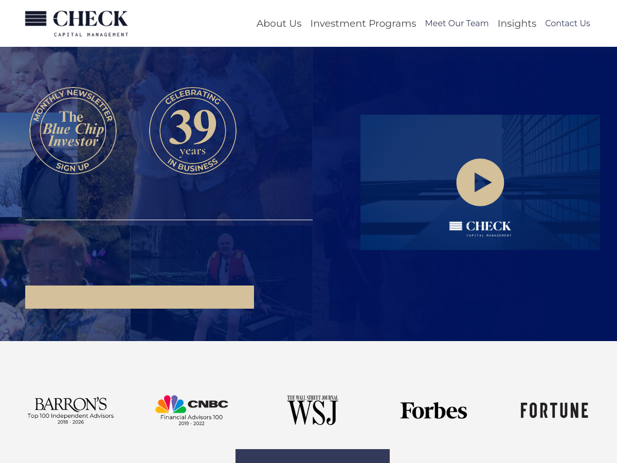 Check Capital Management website screenshot