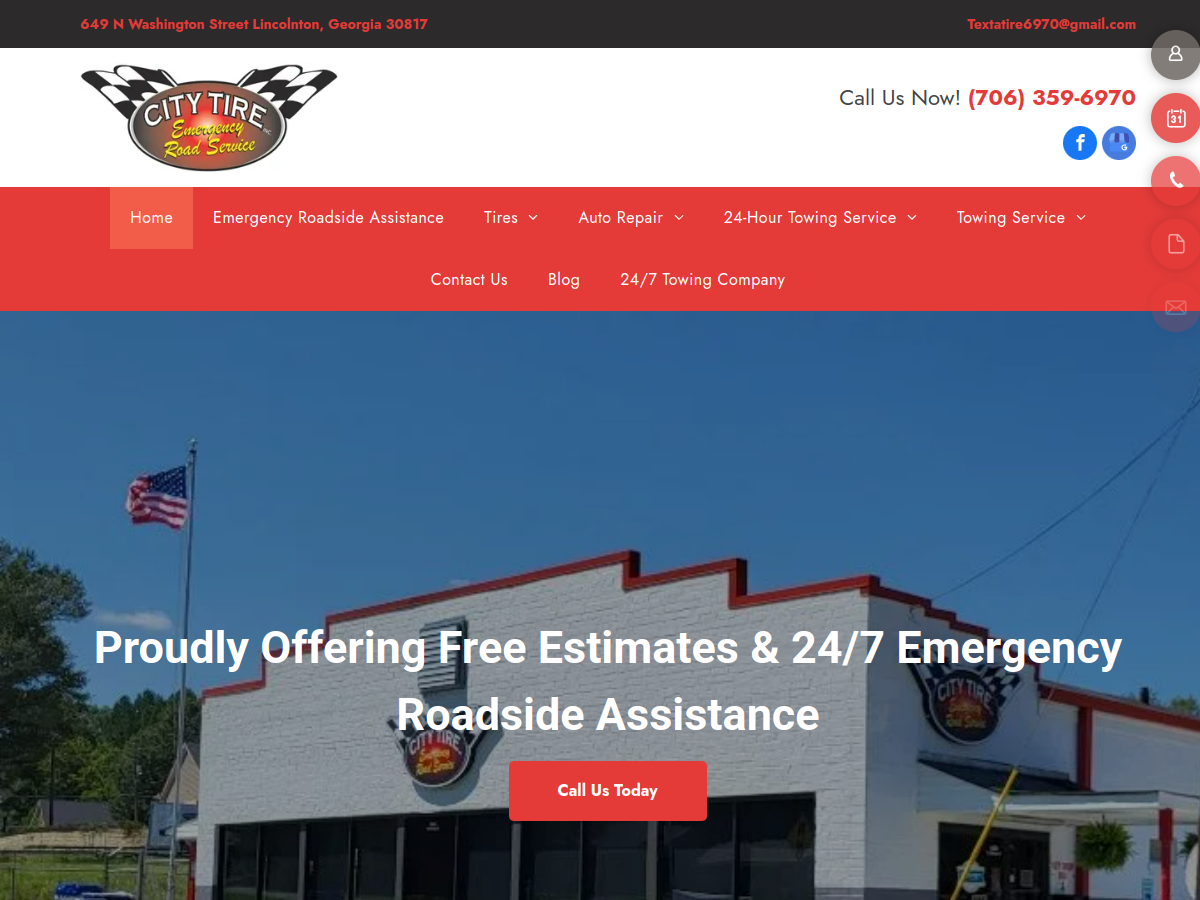City Tire Inc website screenshot