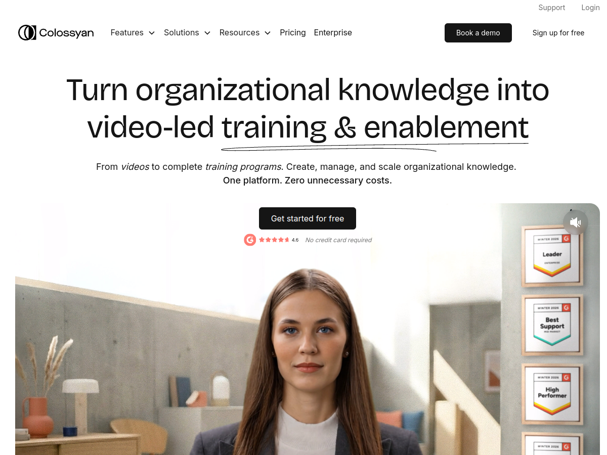 Colossyan website screenshot