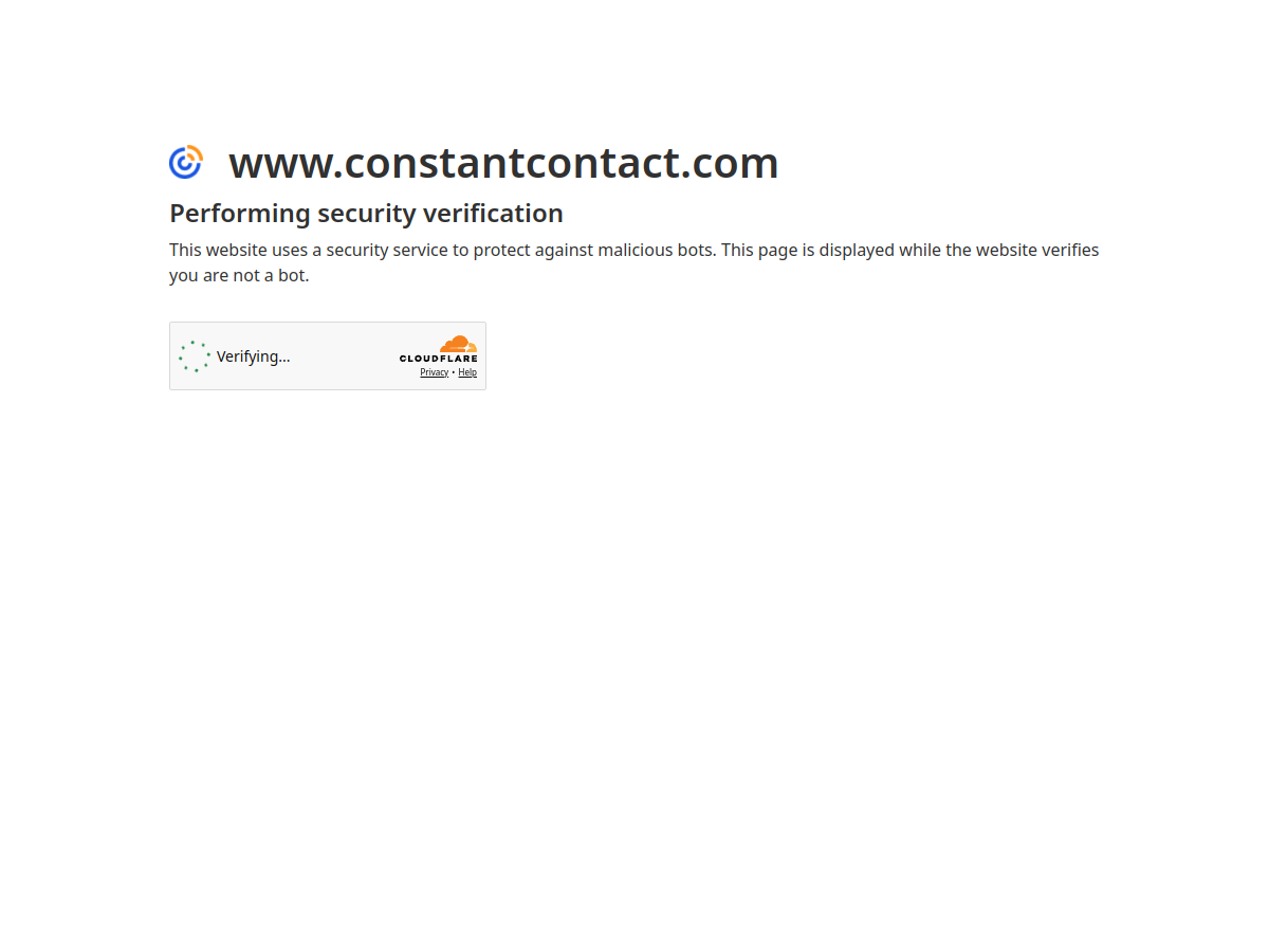 Constant Contact website screenshot
