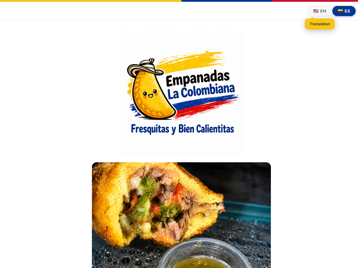 Empanadas La Colombiana website