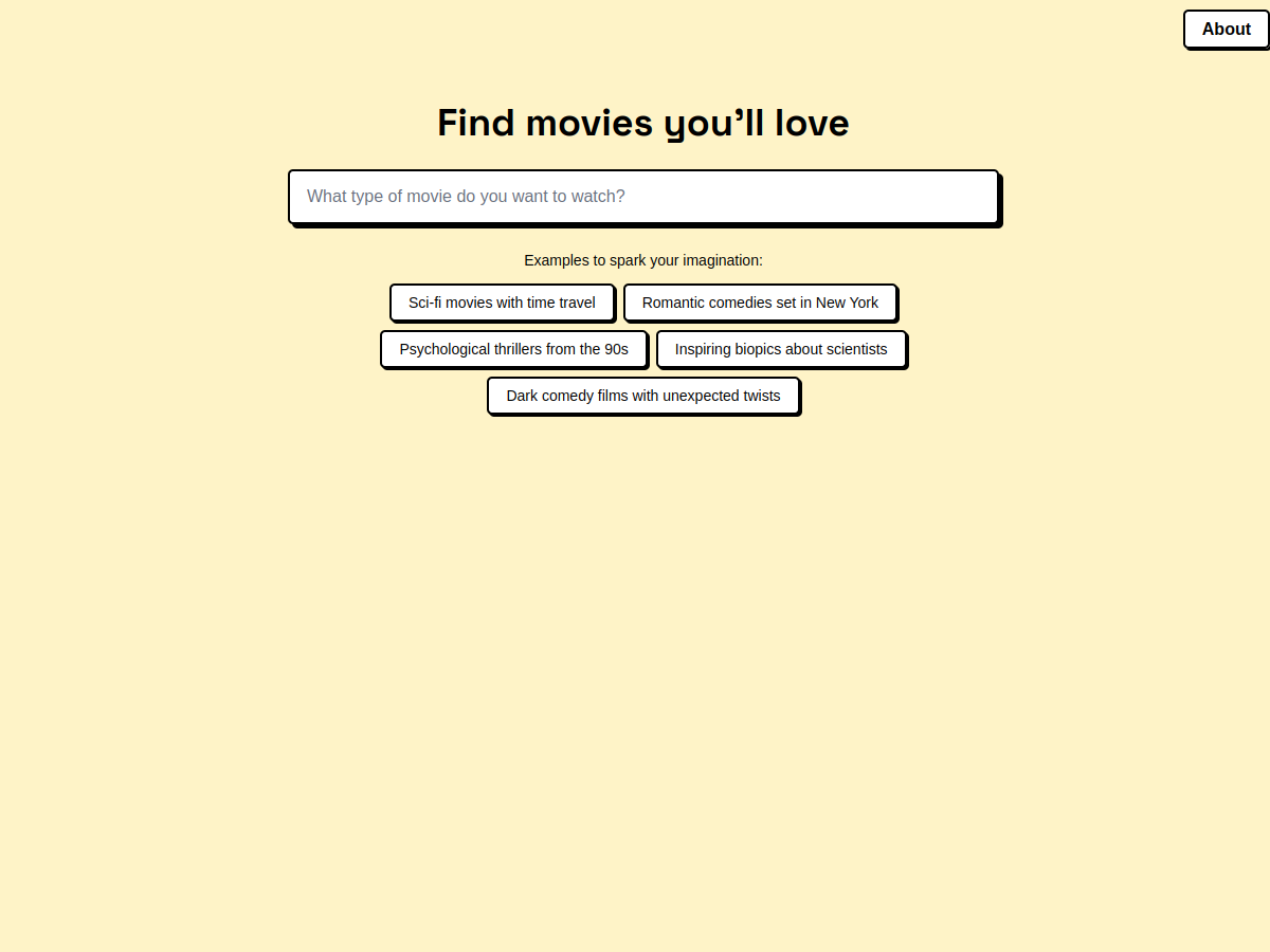 Film Recommender 界面截图