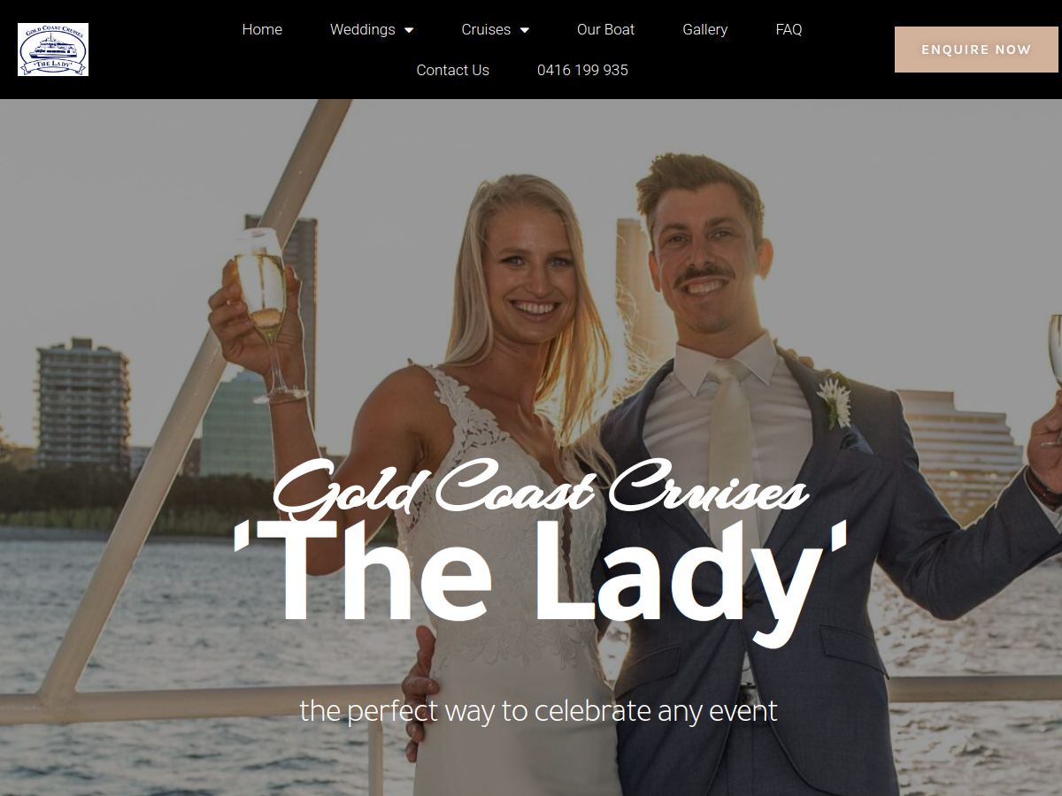 Gold Coast Cruises website screenshot